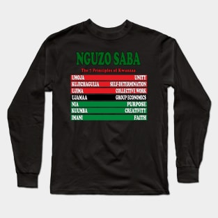 Kwanzaa Seven Principles Long Sleeve T-Shirt